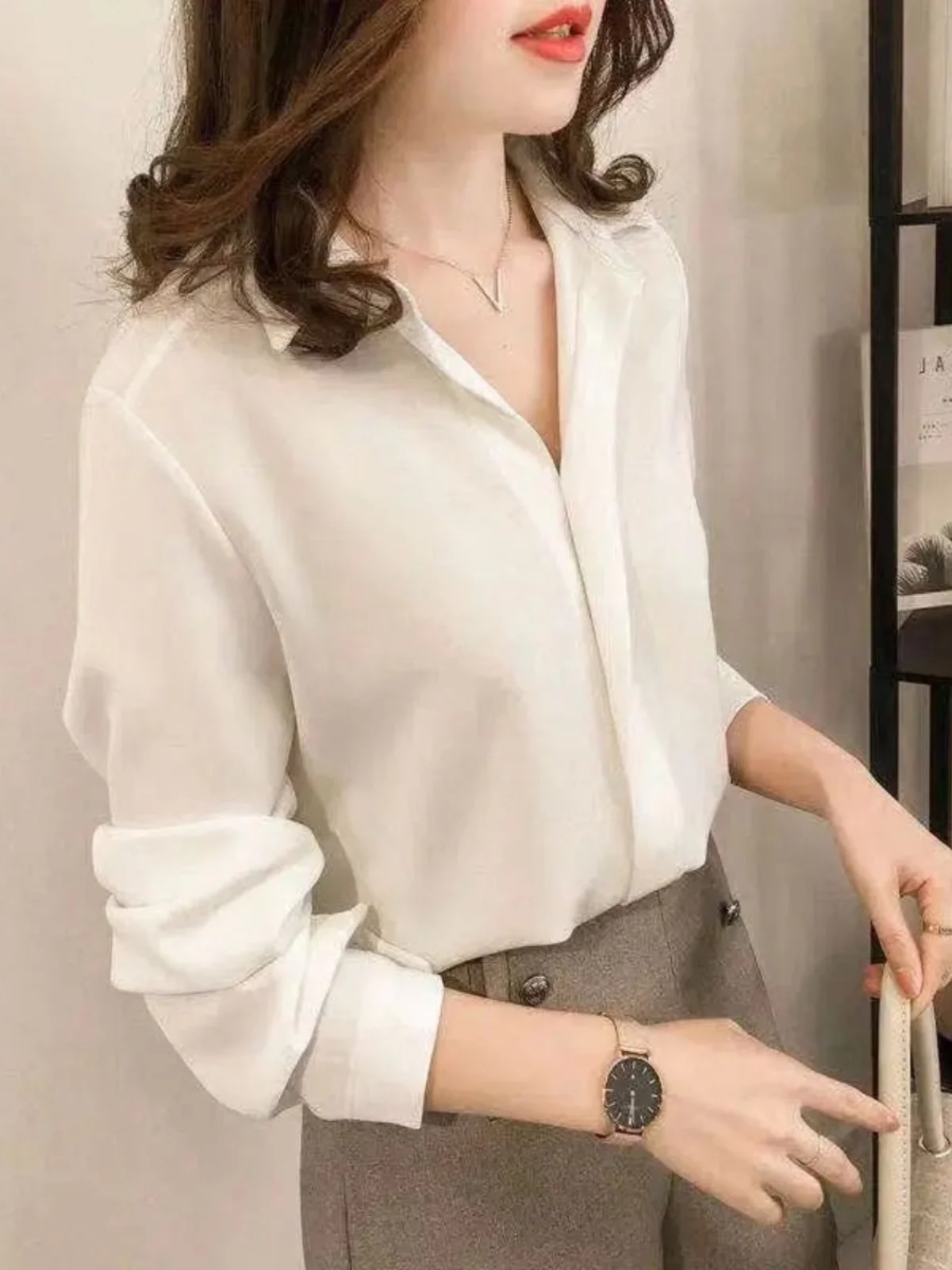 Długi rękaw, jednolity kolor, stójka, prosty krój, styl uliczny, elegancki, damski, biznesowy, casualowy, kolekcja jesień.