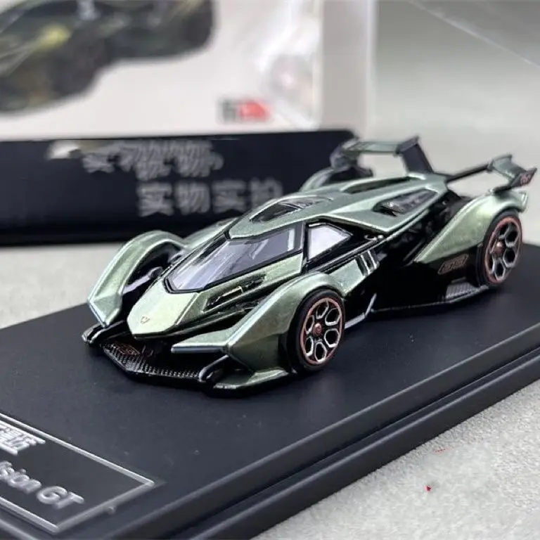 LMF1:64 Lamborghini V12VGT Concept Car Modello di auto di simulazione in lega Modello di auto da collezione in miniatura