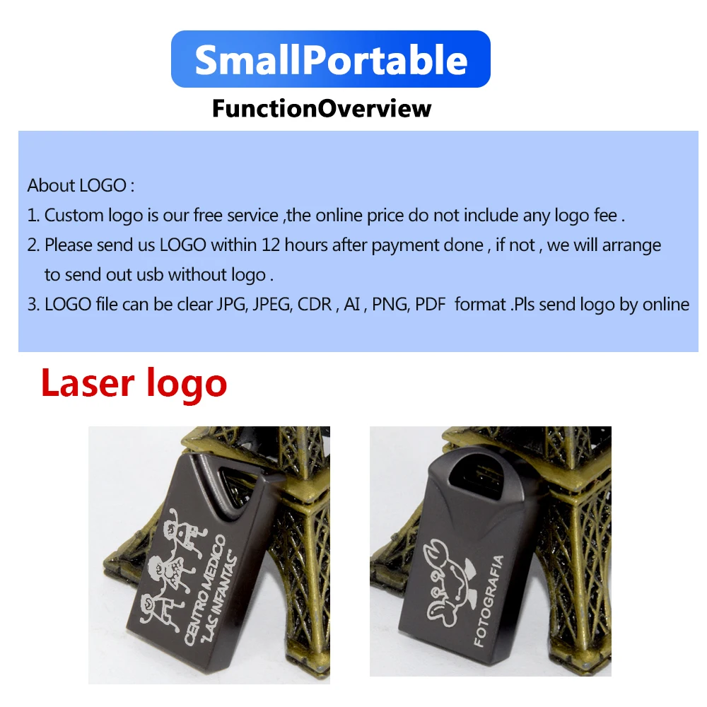 50PCS/Lot Free Custom Logo Metal USB Flash Drive 2GB Pen Drive 8GB 16GB 32GB 64GB USB Stick 2.0 Flash Drive Pendrive Sticks