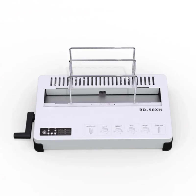 220v Electric A4 RD-50XH Hot Melt Thermal Binder Desktop Glue Bookbinding Machine Contract Documents Book Envelopes Hot Melt Bin