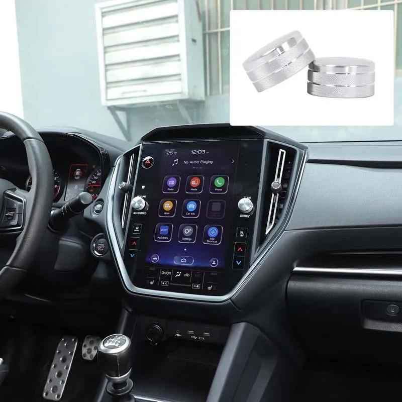 

For 24-25+ Subaru CROSSTREK/22-25+ Subaru WRX Car Center Control Volume Knob Decorative Ring Aluminum Alloy Car Accessories