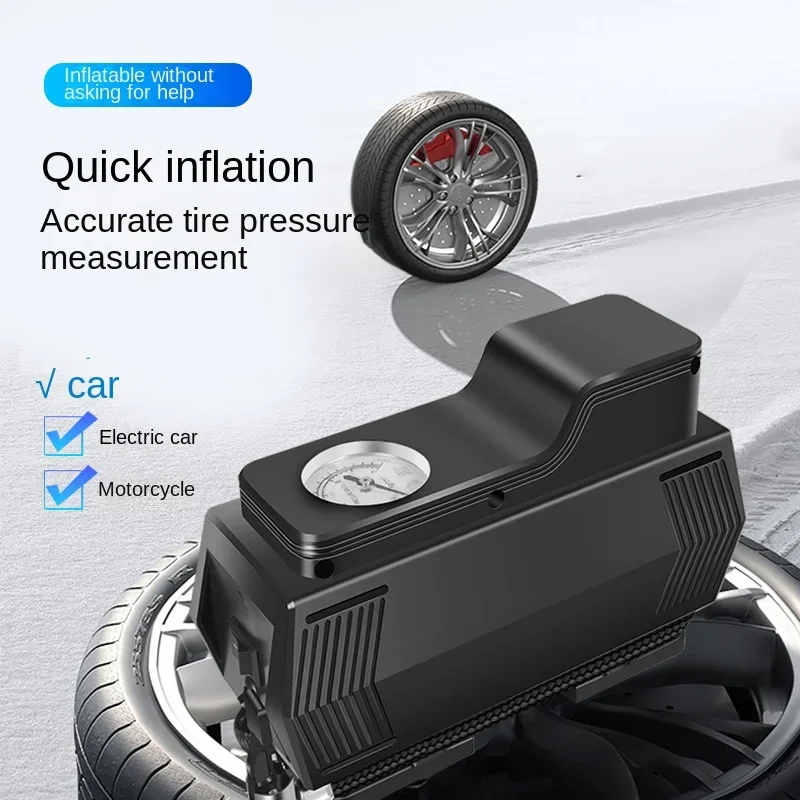 Car Emergency with Light Digital Display Automatic Charging and Stopping Car Tire Air Pump Convenient Vehicle Air Pump