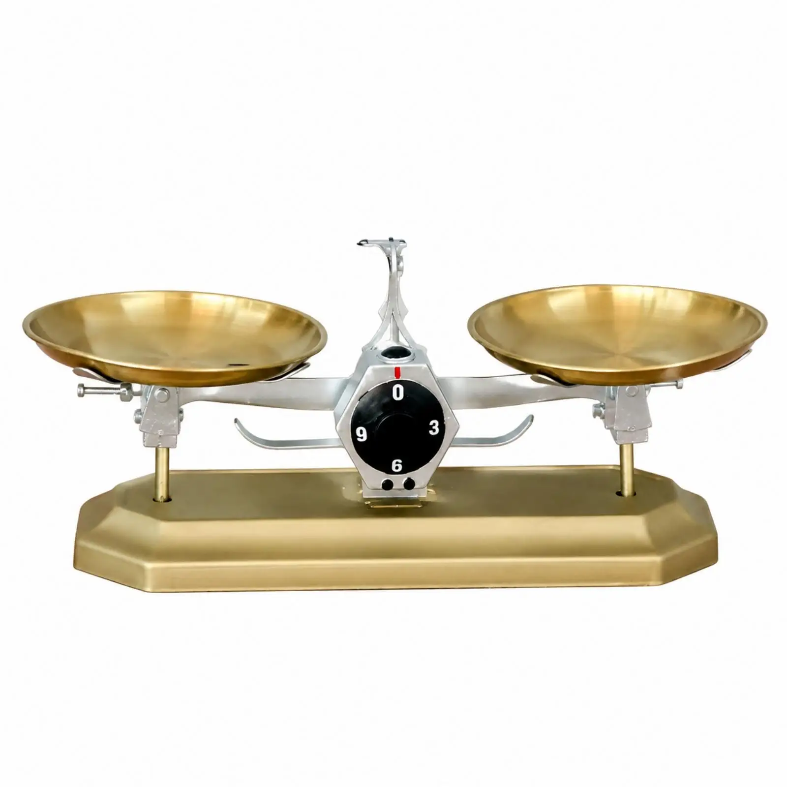 Iron Balance-Scale Decorative Ornament Vintage-Inspired Bronze-Toned Metal Scale Desk Ornament Industrial Desktop