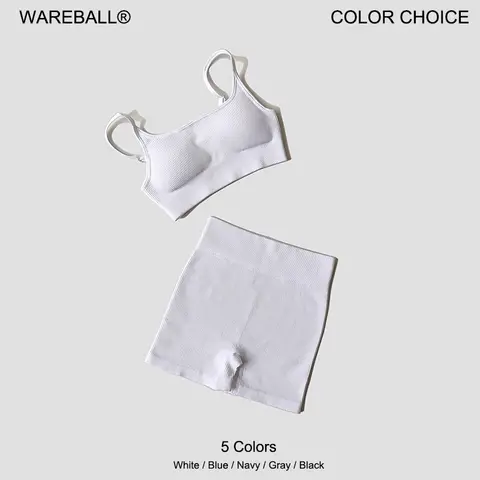 WAREBALL 원활한 요가 세트 여성 여성 자르기 탑 브래지어 레깅스 2PCS 여성 복장 피트니스 체육관 운동 반바지 스포츠 착용 체육관 양복 Best5