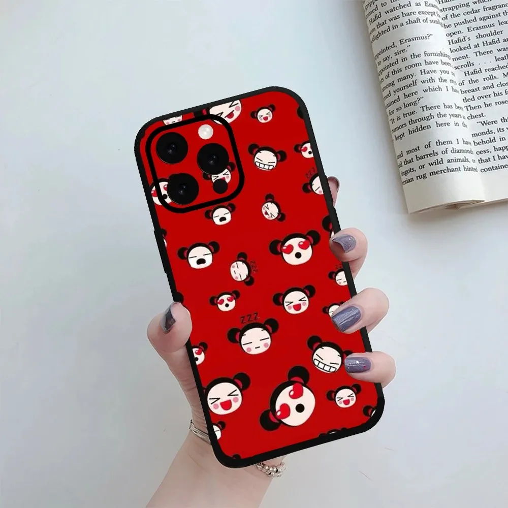 Cartoon Pucca G-Garu  Phone Case For iPhone Mini 11 12 13 14 15 Pro XS Max X Plus SE XR Shell