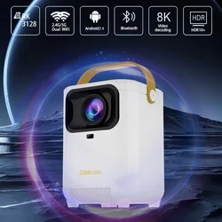 E350 portable projector 4K HD Android 7.1 dual band WiFi 6 140 ANSI BT 5.0 screen projection function smart home movie projector