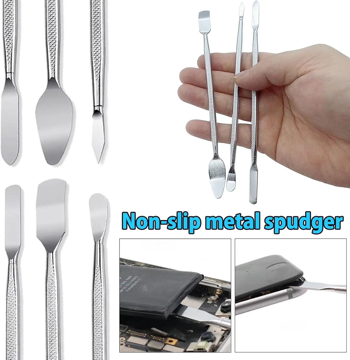 Spudger Pry Tool Kit Metal Spudger Ultra-Thin Prying Opening Tool for iPhone Laptop iPad Cell Phone Computer Repair Tool Kit