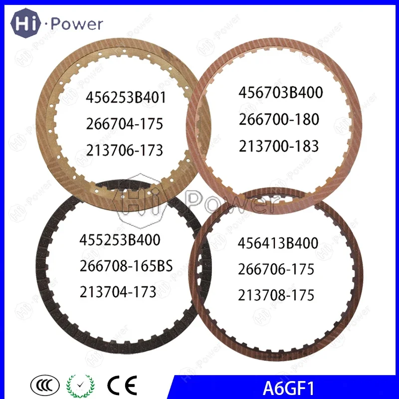 456703B400 266700-180 213700-183 A6LF1 A6LF2 Auto Transmission Friction Plate 2-6 BRAKE 09-up 189mm 36T 1.8mm Gearbox Disc Kit