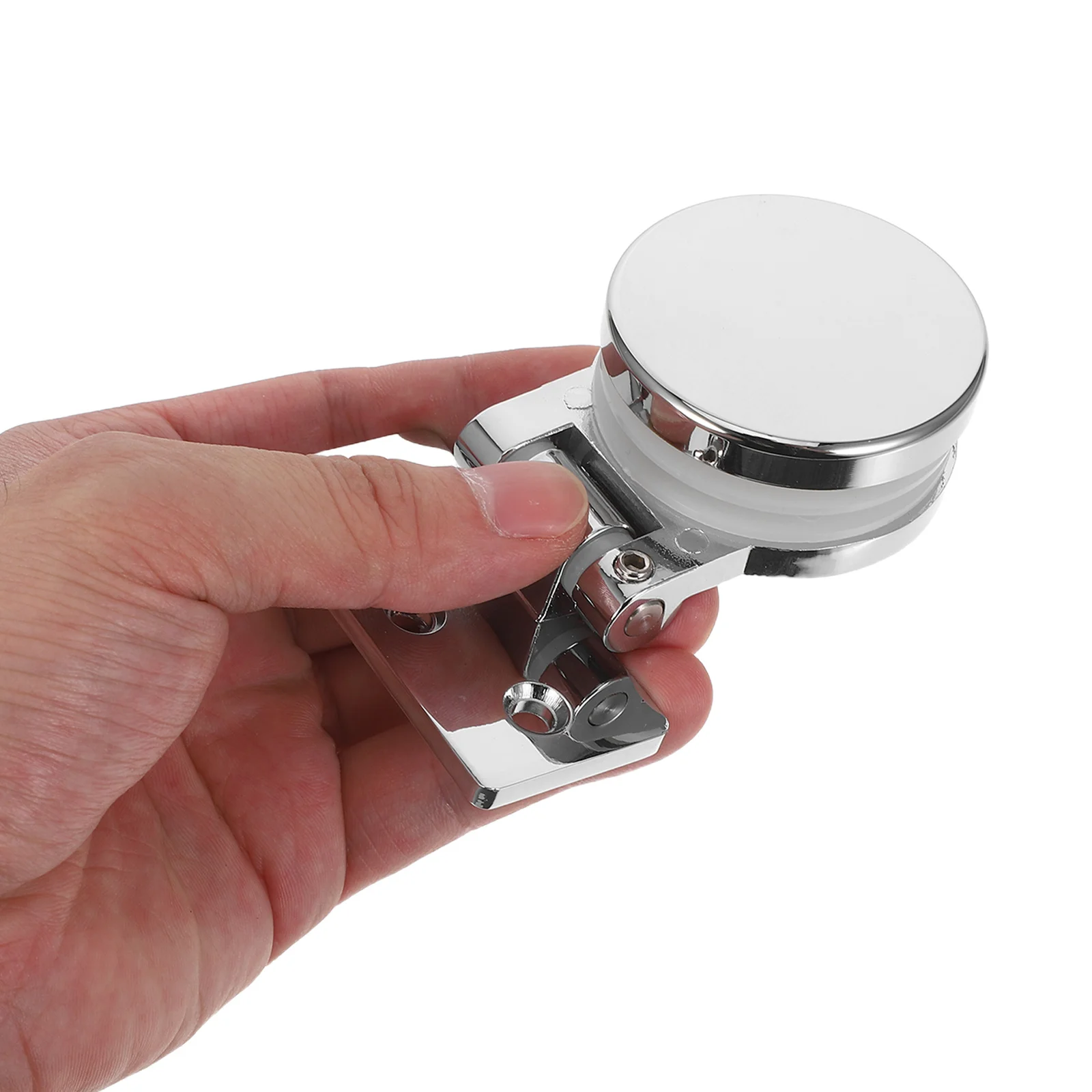 

2Pcs Glass Door Hinge Round Zinc Alloy 180 Degree Pivot Clamp Shower Screen Hardware Bathroom Door Replacement Parts