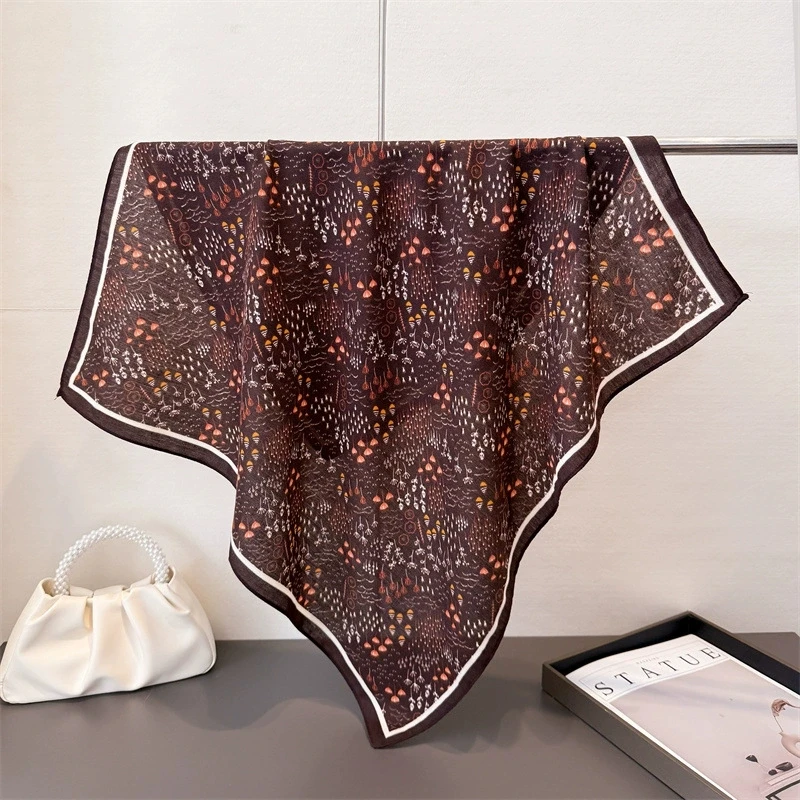 

68 см маленький квадратный женский шарф хиджаб элегантный хлопковый повязка на голову платок винтажный головной платок шаль