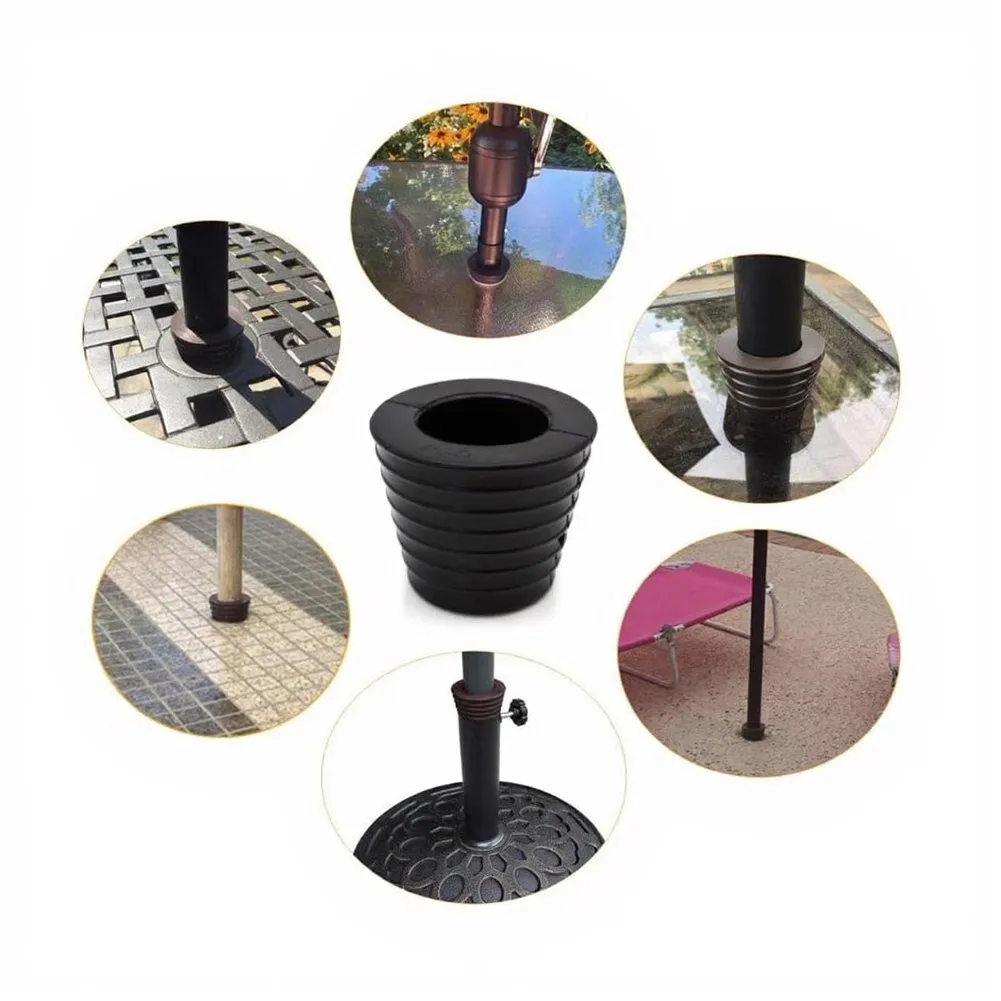 Rubber Umbrella Wedge For Stability Umbrella Cone Insert Patio Umbrella Wedge Robust Rubber Material Snug Fit Design