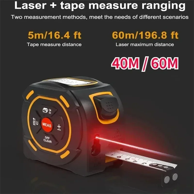 [100% NEW] Sndway Portable Laser Measuring Ruler New In Rangefinder Tape Measure Indoor Electronic Ruler Measuring Room Ruler 40