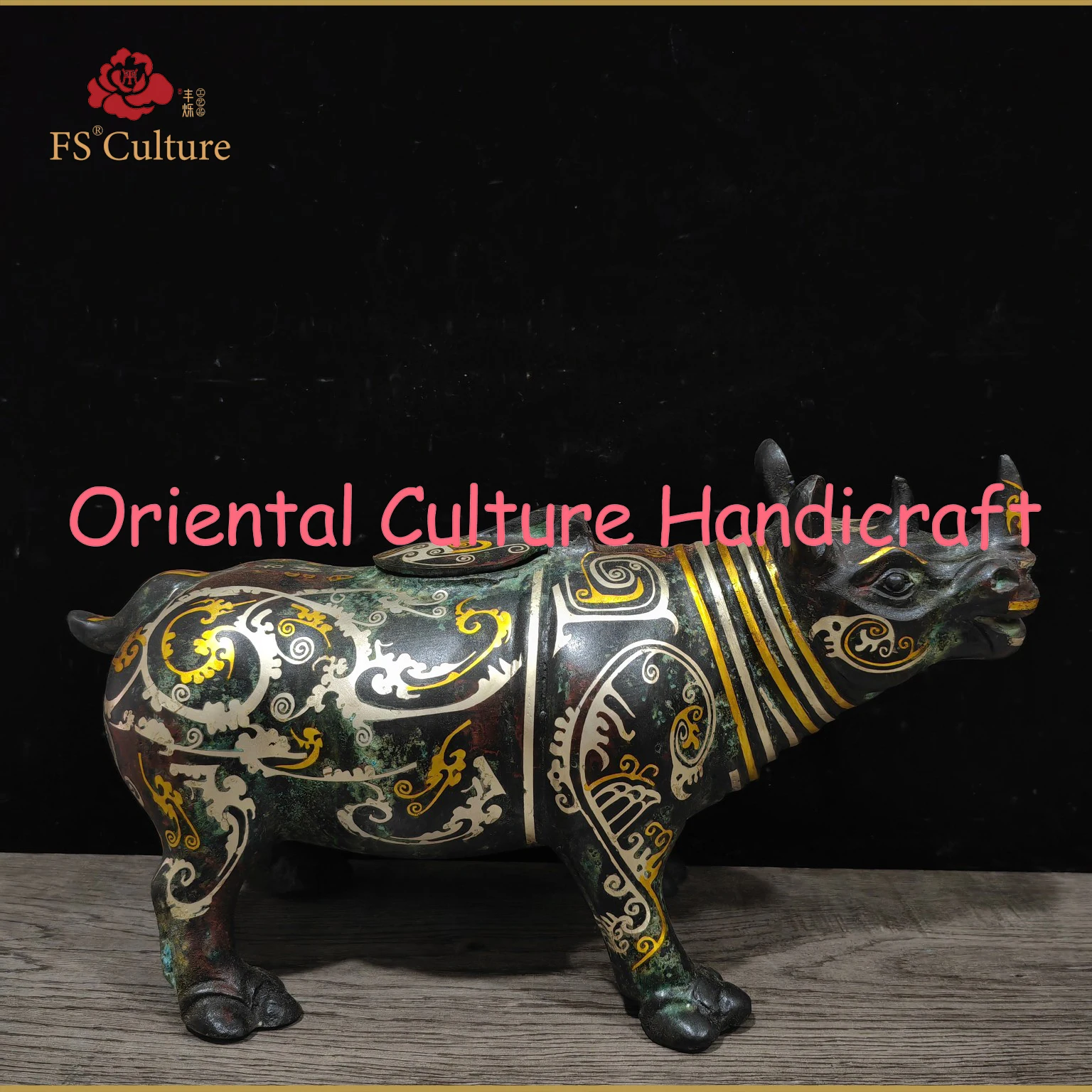 Imitation Of Ancient Chinese Bronzes, Zun, Rhinoceros Shaped Wine Container, Exquisite Handicrafts, Collectibles, Home Ornament