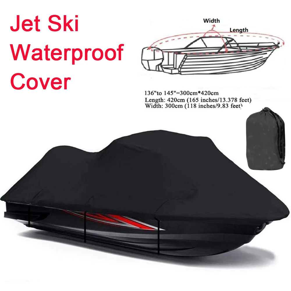 2025 New Jet Ski Waterproof Cover, 210D Cover, Marine Grade UV Protection, for Seadoo Yamaha Kawasaki Waverunner Polaris Cover