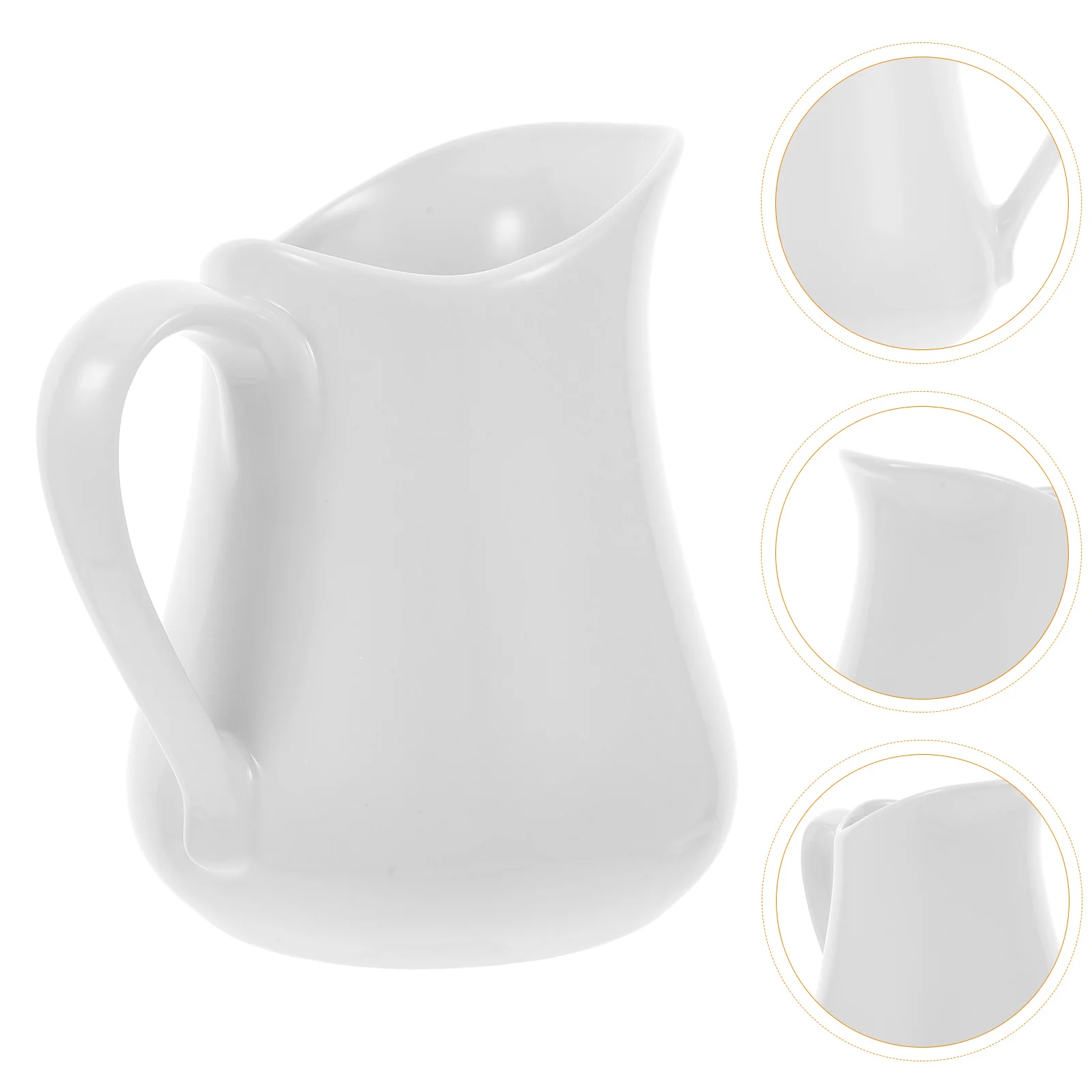 

Ceramic Milk Jug Elegant Small Pitcher for Coffee Tea Serving Frothing Creamer Jug White 1000ml Kitchen Milk Frother Cup