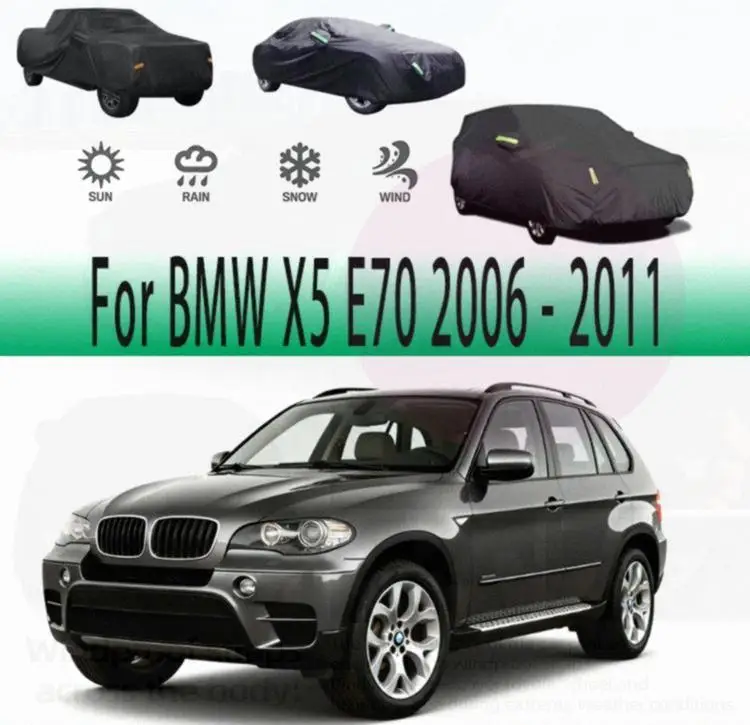 

Для наружной защиты, водонепроницаемый, полный для BMW X5 E70 2006 2011, солнцезащитный козырек, пылезащитный, внешние аксессуары, автомобильные чехлы