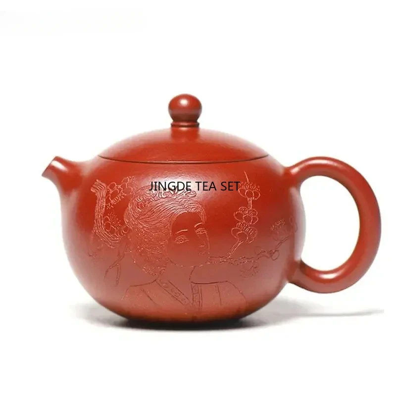 130ml Yixing Yixing purple clay teapot original ore Dahongpao mud handmade tea pot Kung Fu tea set