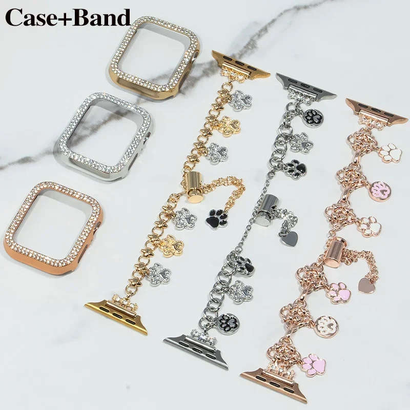 متوافق مع ساعة أبل أبل باندورا سلسلة مزدوجة رعاية الدب الفرقة سلسلة 8 7 6 5 4 3 2 1 SE Gen 38/40/41mm 42/44/45/ # الفرقة