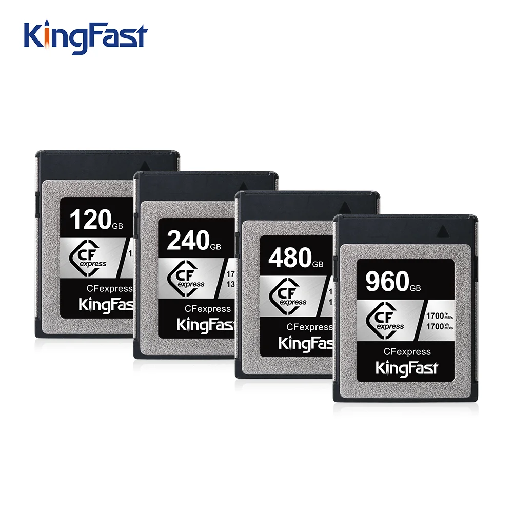 Карта памяти KingFast CFexpress, тип B, 120 ГБ, 240 ГБ, 480 ГБ, 960 ГБ, видеозапись 4K/8K, для Nikon Z6, Z7, Canon 1DX, Mark III, R5
