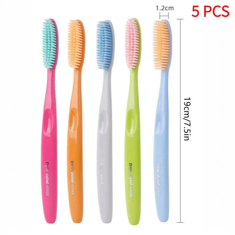 5 PCS Adult Toothbrush Head Extended Widened Individual Packing Advanced Soft Bristle For Daily Oral Cleaning.