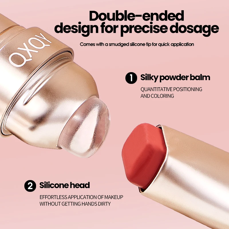 Stick per labbra e guance multiuso setoso - Fard in crema a lunga durata e balsamo per labbra per un trucco senza sforzo - Fard rosa energico per il viso