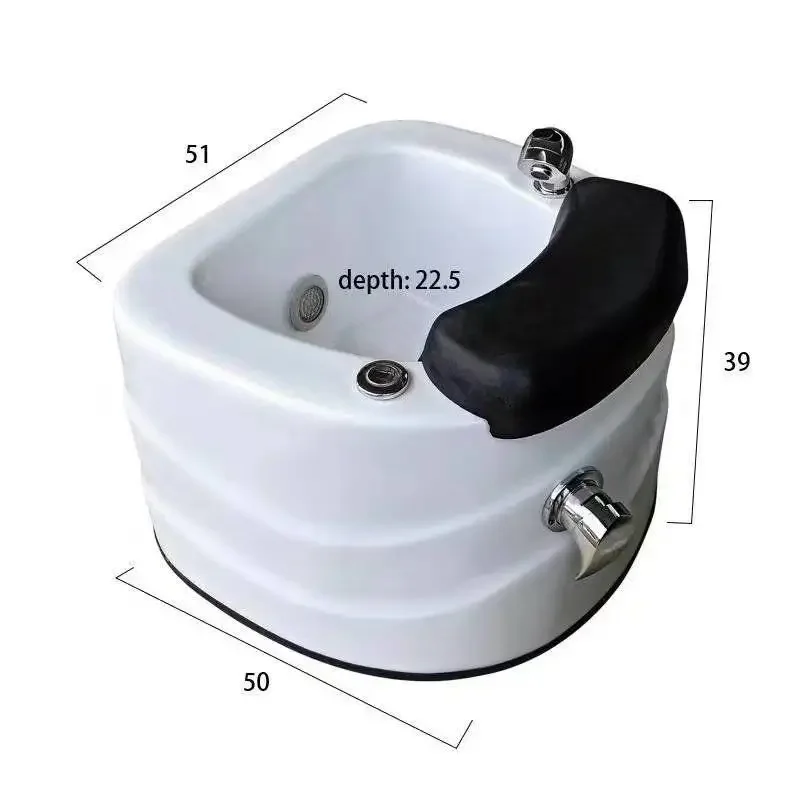 Professional Salon Furniture Hight Quality Durable Pedicure Bowl Sink Bathtub No Plumbing with Spa Massage