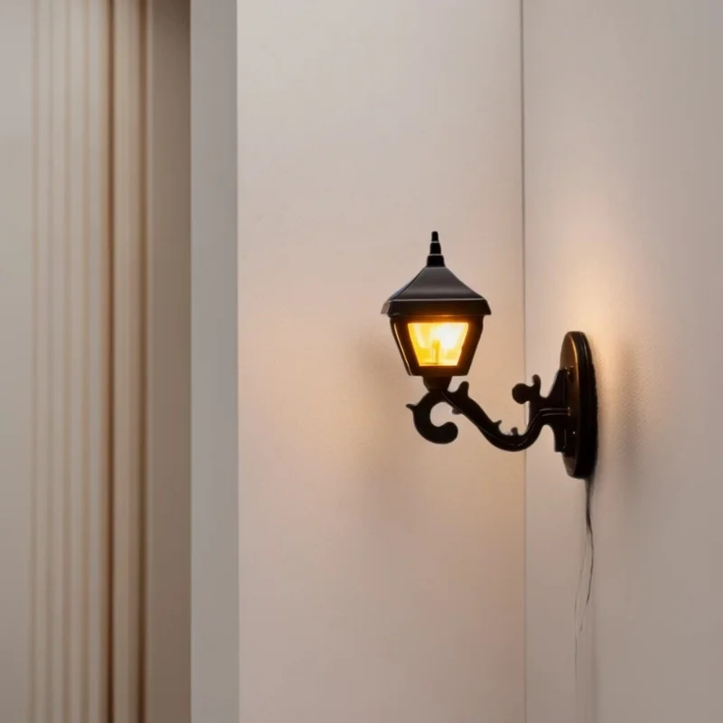 

5PCS 1/100 1/150 Scale 12V LED Wall Lamp Model Miniature Street Light for Dollhouse Garden Park Railway Model Scene Decoration