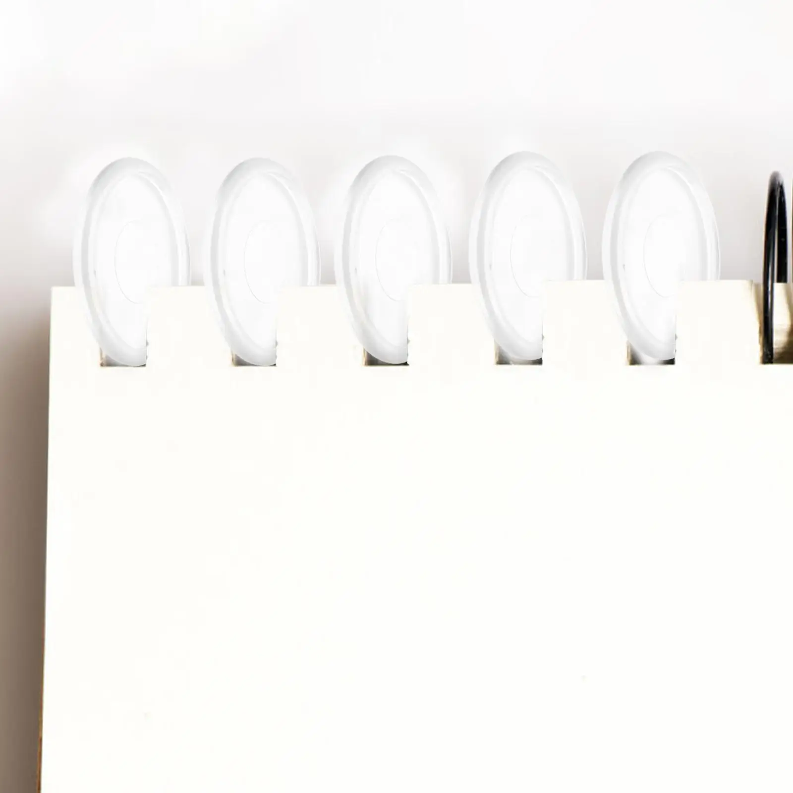 44 Pcs Ring Black Notepad Binding Buckle Disk Rings Supplies Disc Planner for Binder White Office