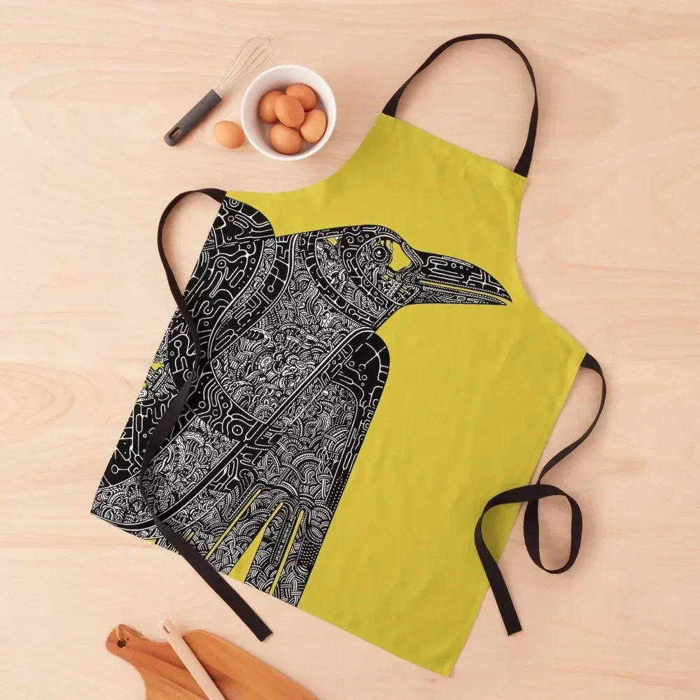 

Crow - Electron Apron Women's kitchen utensil work ladies Kitchen Apras Man Apron