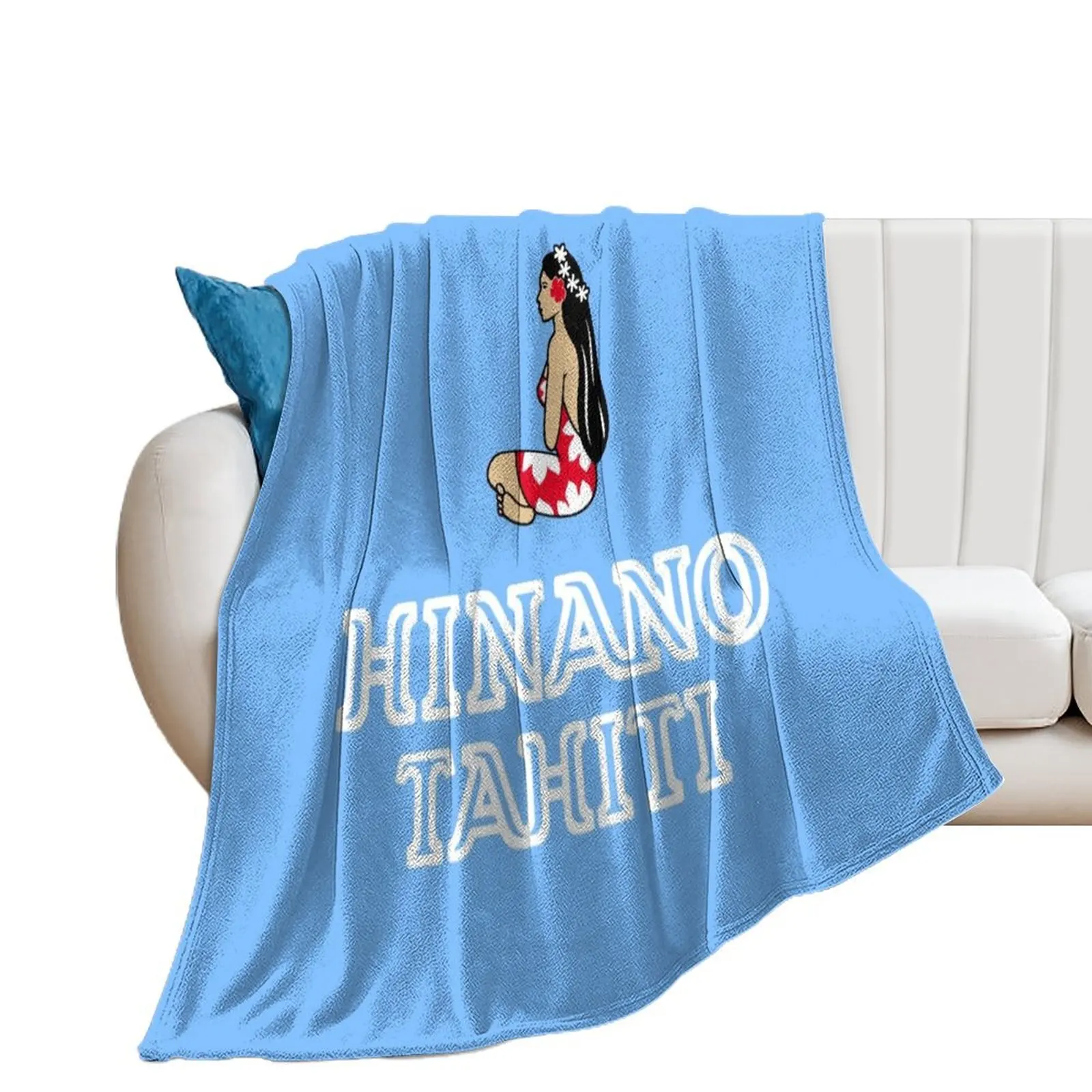 Our Classic Hinano Essential hinano tahiti Throw Blanket Camping Plaid on the sofa Flannels Blankets