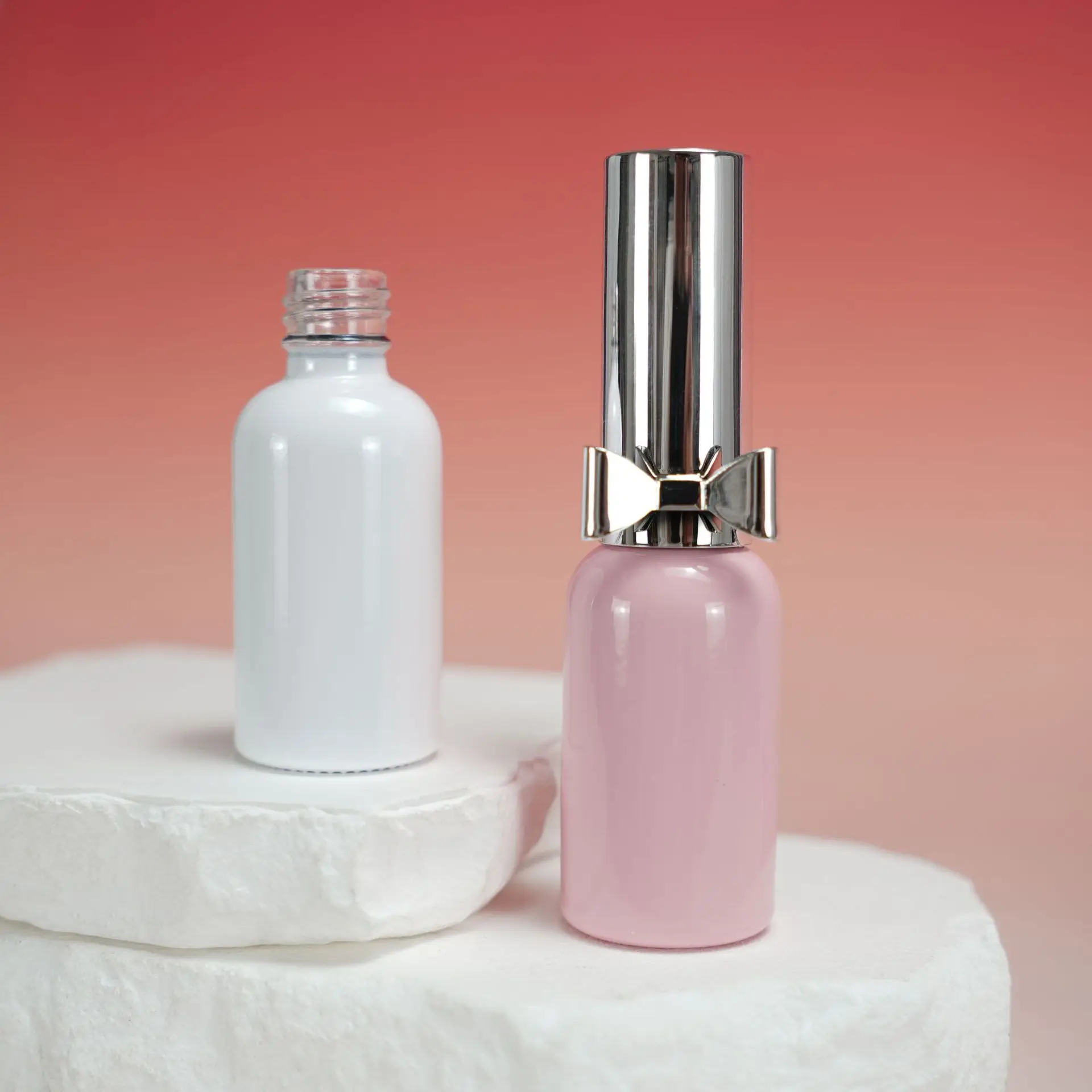 10pcs/set 10ml Empty Nail Gel Polish Bottle with Brush Cover - Small Sample Glass Container for Nail Art Glue And Refill Bottles