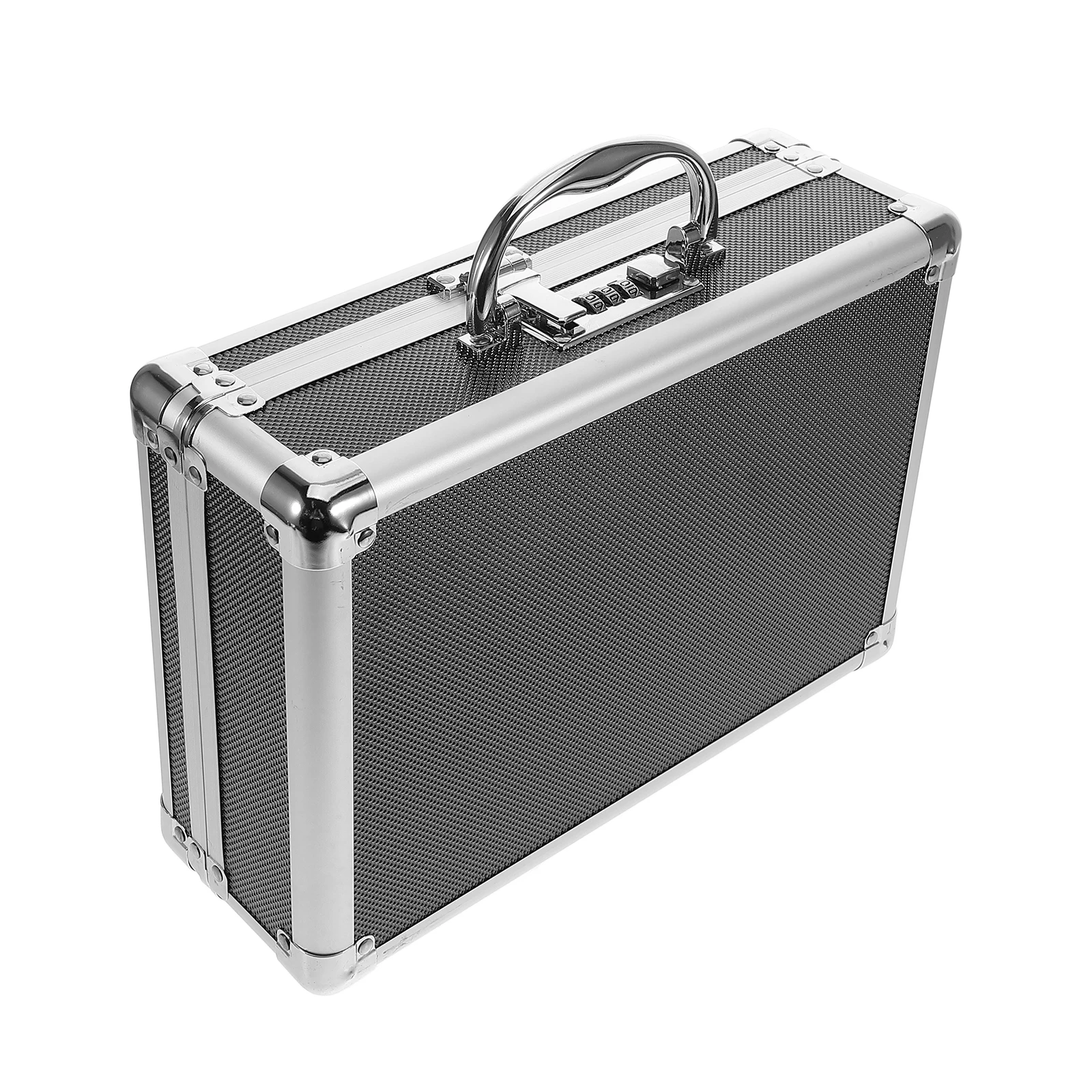

Metal Toolbox Aluminum Alloy Portable Lockable Tool Storage Case Organizer for Home DIY Projects Storage Box with Handle