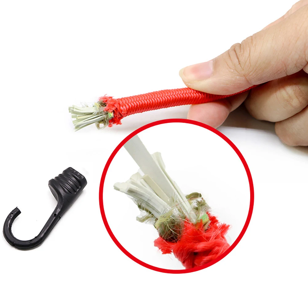 

3pcs Elastic Hook Rope Cargo Bungee Cord Fastening Strap Abs Steel Elasticity Luggage Stability Transport Storage Practical Use