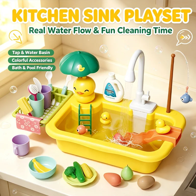 Kids Education Help - Children's Fitchen Toys Electric Fun Water