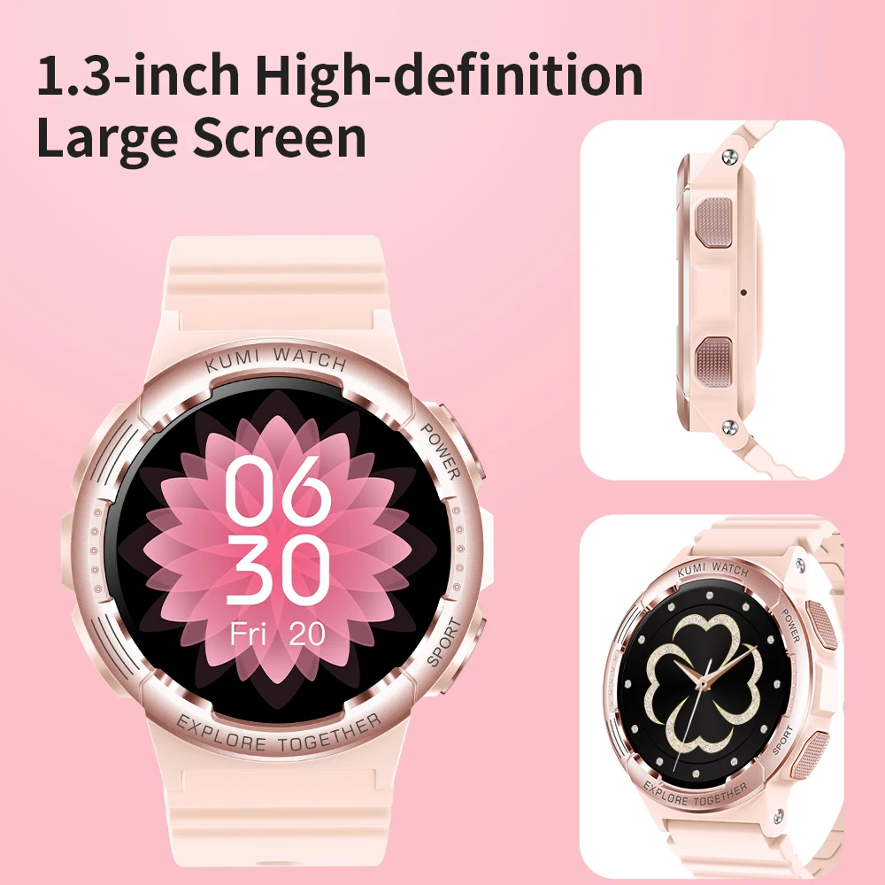 KUMI K6 Amoled Screen automatically idenify basic sport modes IP68 Waterproof Health monitor smartwatch suit for the ladies