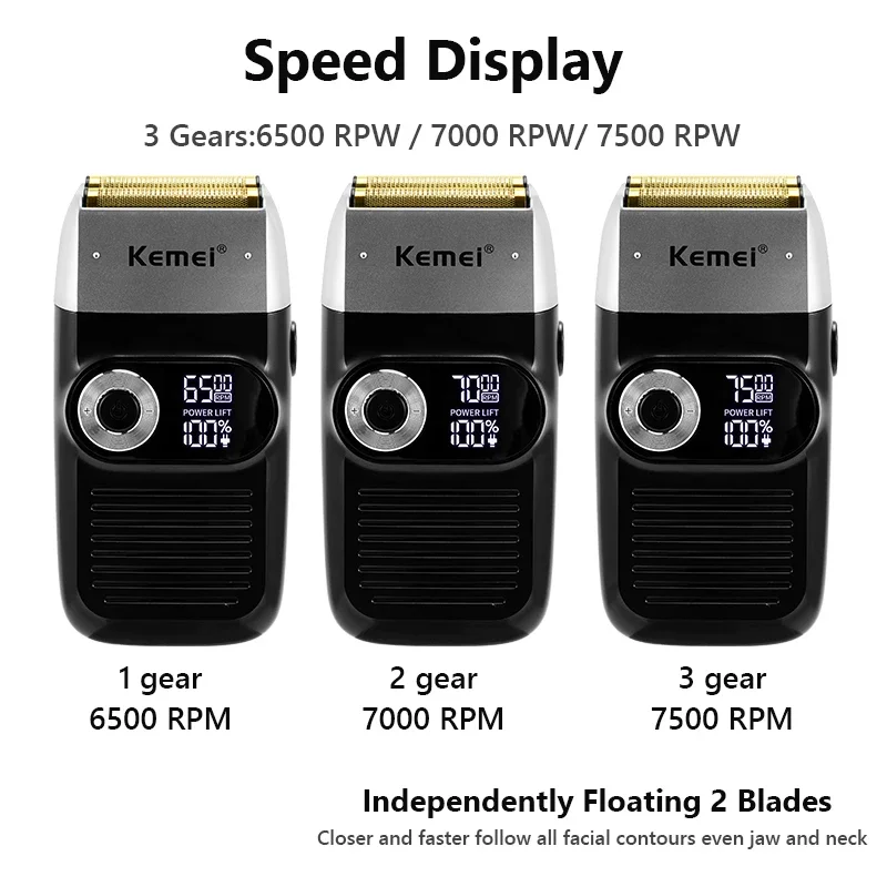 Professionele Elektrische Scheerapparaat Kapper Oplaadbare Baard Trimmer Scheren Machine Voor Mannen Tondeuse Wasbaar Scheerapparaat Scheermes