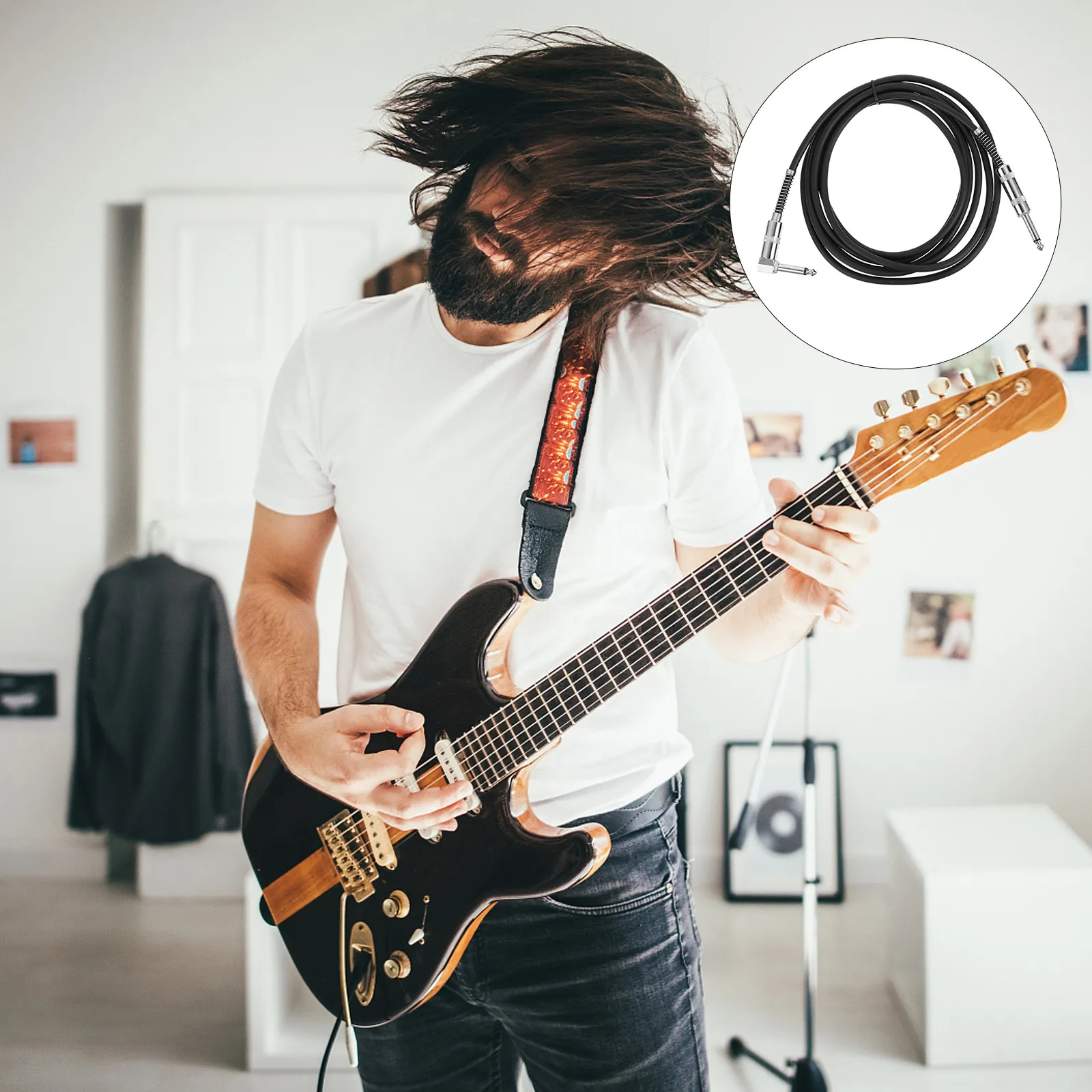 6.35mm Instrument Cable for Guitar Bass Ukulele Keyboard Pedal Effector Stage Audio Karaoke Speaker Pure Sound Fast Transmission