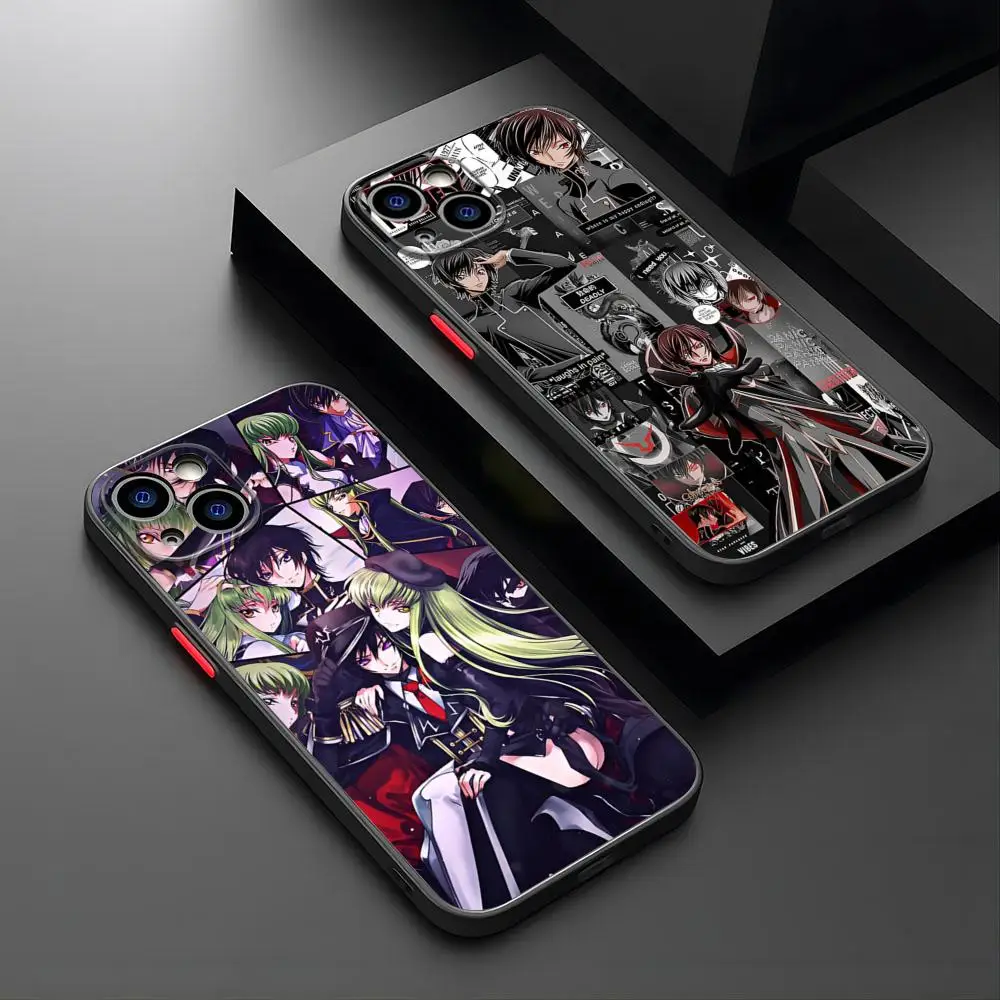 Code Geass Phone Case Matte Translucent For IPhone 15 Pro 16 Pro Max 13 11 12 14 Xs X Xr 7 8 Plus Se Back Cover