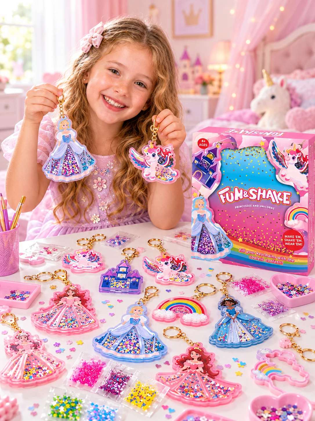 Glitter Unicorn Keychain Craft Kit — product detail 2