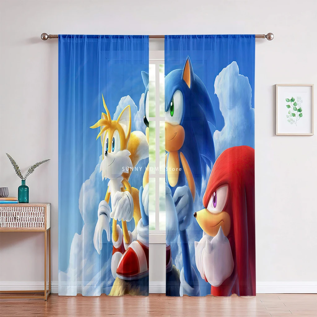 

2PCS Custom Themed Cartoon Print Curtains For Kids Room, Polyester Rod Pockets, Home Decoration