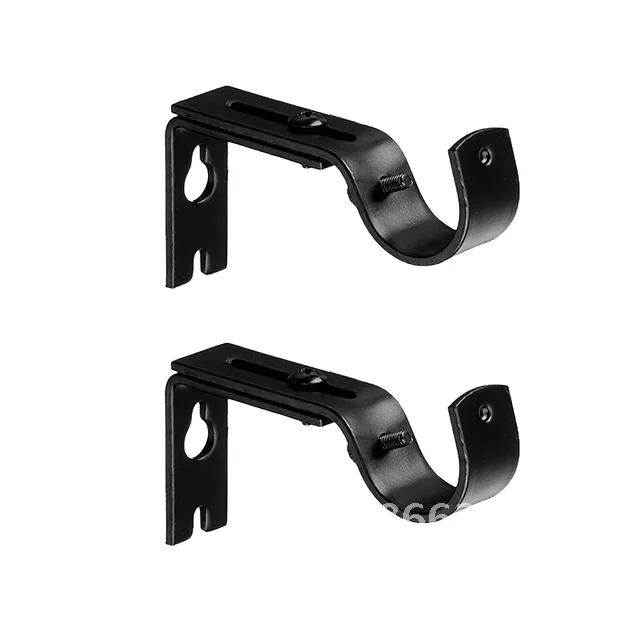 2pcs Heavy Duty Curtain Rod Bracket Practical Bracket  Hang Curtain Rod Holders Tap Right Into Window Frame Rod High Quality