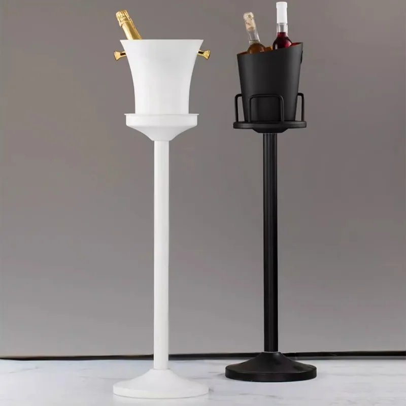 

Floor-Standing Champagne Bucket with Stand, Thickened Stainless Steel Ice Bucket Set for Club Bar, Large Capacity Wine Cooler