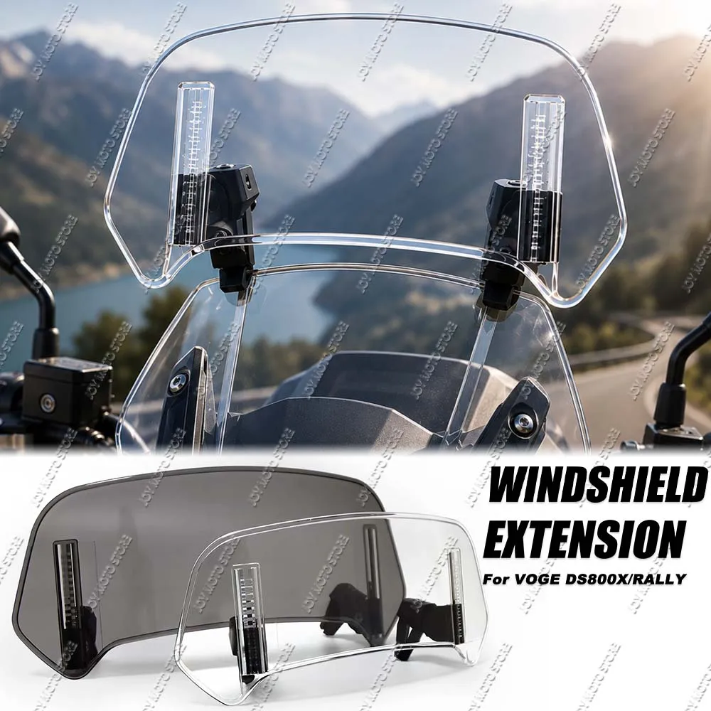 

For Voge DS800X ds800x rally Motorcycle Windshield Extension Adjustable Wind Deflector Clip-on Windscreen Spoile