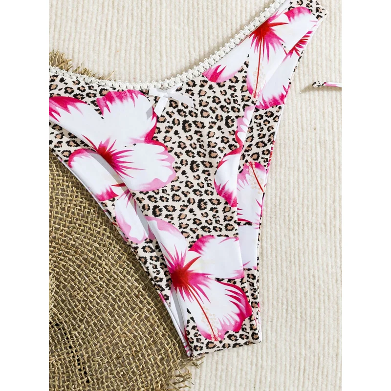 Sexy Fashion Hot Girl Mehrfarbiges zweiteiliges Sommer-Strand-Party-Bikini-Set