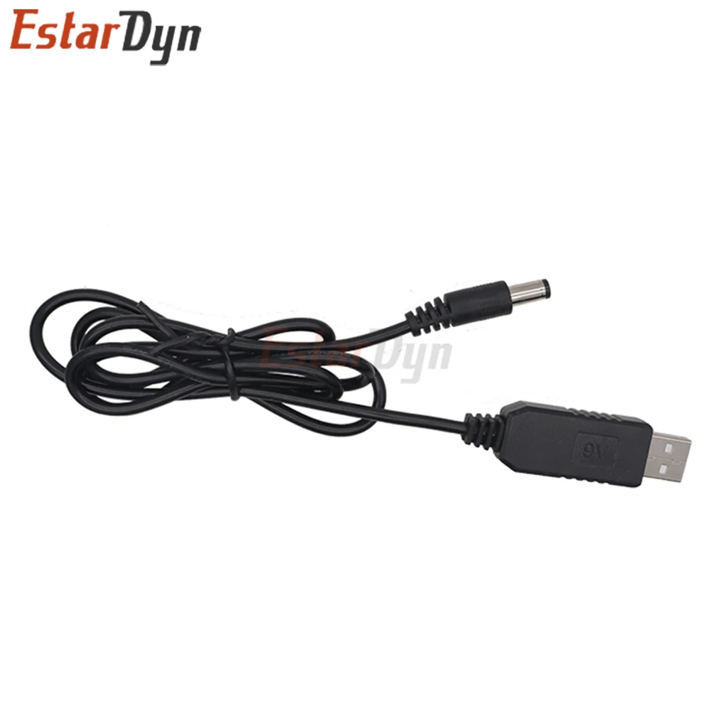 Estardyn USB 5V to 9V/12V DC-DC Step Up Boost Cable 5.5x2.1mm DC Plug Power Cord for Router Camera LED Strip DIY