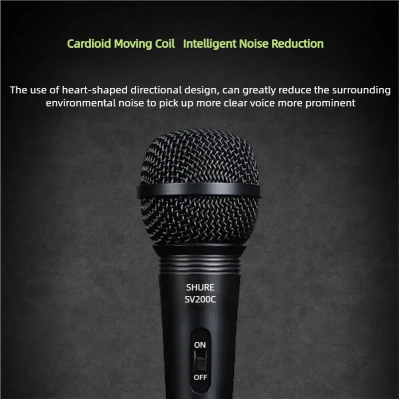 SHURE SV100C-SV200C Dynamic Wired Microphone Performance Stage K Song Vocal Guitar Performance,anti-counterfeiting