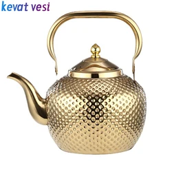 1.2/1.5/2L Teapot 304 Stainless Steel Water Tea Kettle Induction Cooker Stove Tea Pot Drinkware Kitchen Accessories