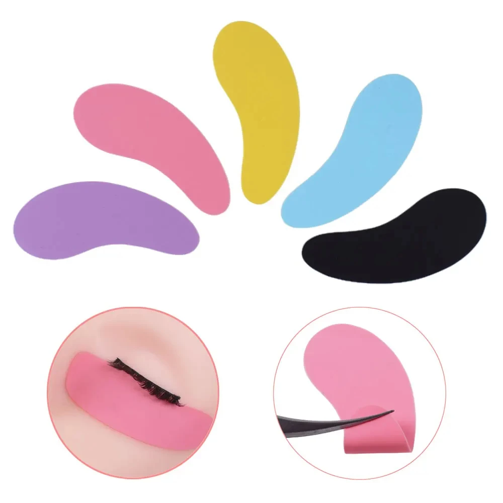 1 par reutilizável silicone almofadas para os olhos com caixa listra lash lift extensão dos cílios remendos de hidrogel sob o olho gel remendo ferramentas de maquiagem