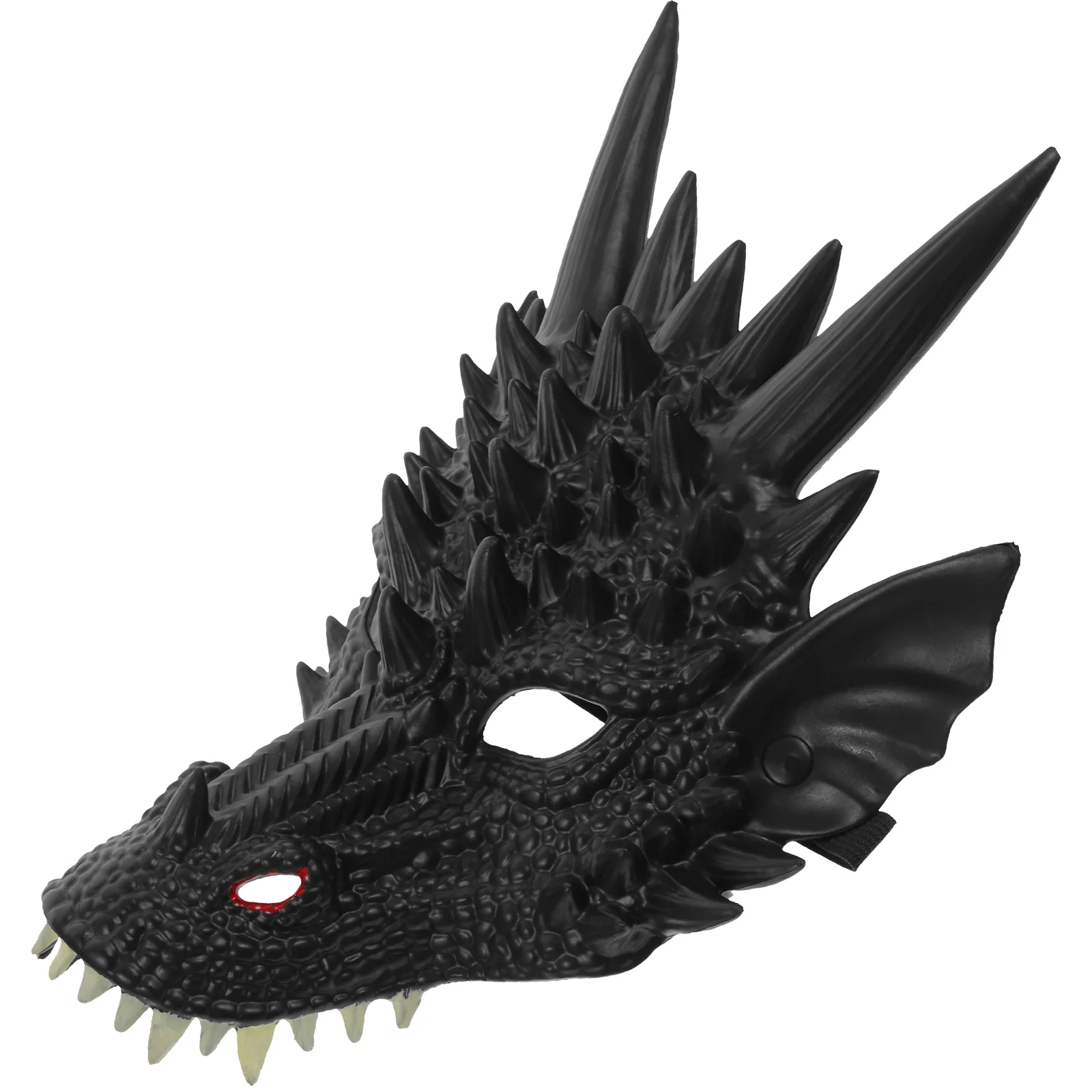 Dragon Mask Skull Halloween Decorative Animal Costume Scary Red Hood Prom Decorations for Party Demon