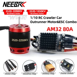 Neebrc am32 programmierung esc wasserdicht 3520(3542) outrun ner bürstenloser motor 2-6s für rc crawler auto axial traxxas scx10 trx4 trx6